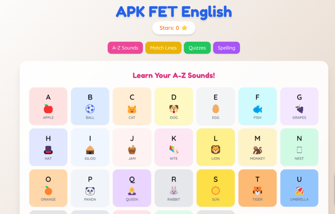APK FET English: The Ultimate A-Z Fun Learning Adventure for Kids